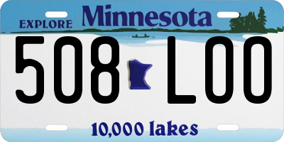 MN license plate 508LOO