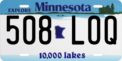 MN license plate 508LOQ