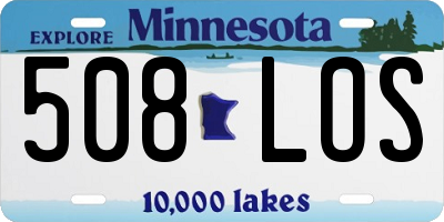 MN license plate 508LOS