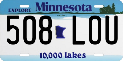 MN license plate 508LOU
