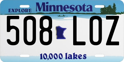 MN license plate 508LOZ