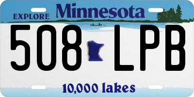 MN license plate 508LPB
