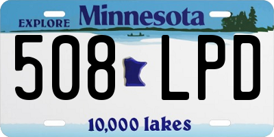 MN license plate 508LPD