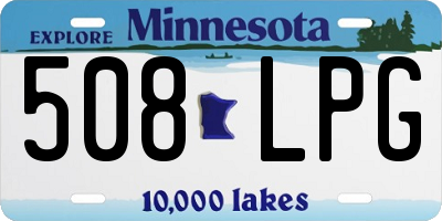 MN license plate 508LPG