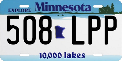 MN license plate 508LPP
