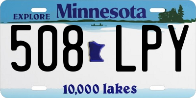 MN license plate 508LPY