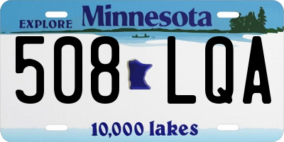 MN license plate 508LQA