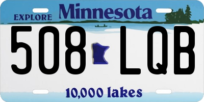MN license plate 508LQB