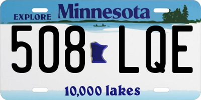 MN license plate 508LQE