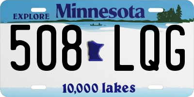 MN license plate 508LQG