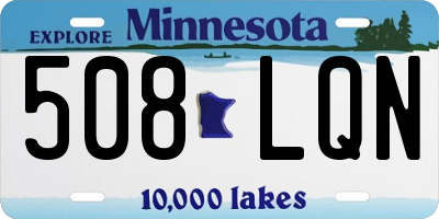 MN license plate 508LQN