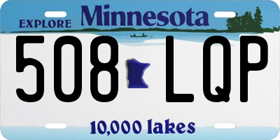 MN license plate 508LQP