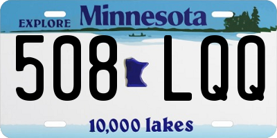 MN license plate 508LQQ