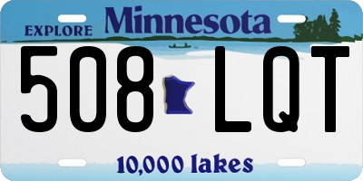 MN license plate 508LQT
