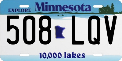 MN license plate 508LQV