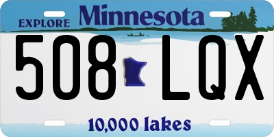 MN license plate 508LQX