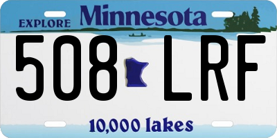 MN license plate 508LRF