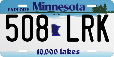 MN license plate 508LRK