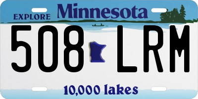 MN license plate 508LRM