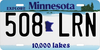 MN license plate 508LRN
