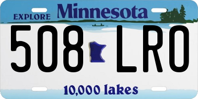 MN license plate 508LRO