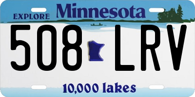 MN license plate 508LRV