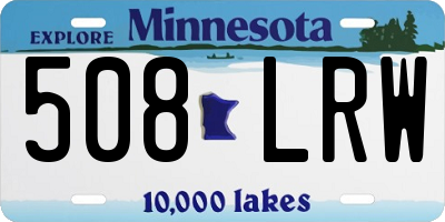 MN license plate 508LRW