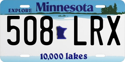 MN license plate 508LRX