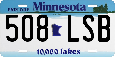 MN license plate 508LSB
