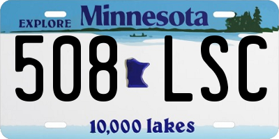 MN license plate 508LSC