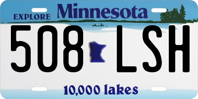 MN license plate 508LSH