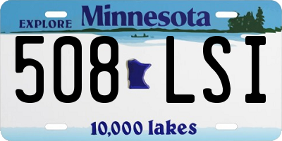 MN license plate 508LSI