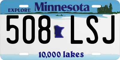 MN license plate 508LSJ