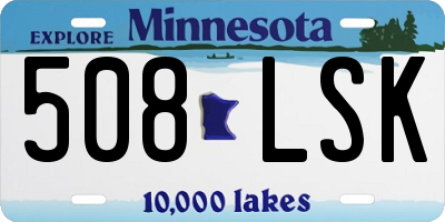 MN license plate 508LSK