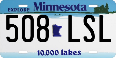 MN license plate 508LSL