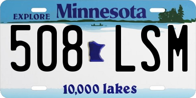 MN license plate 508LSM