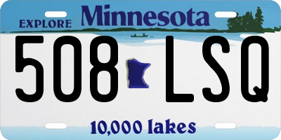 MN license plate 508LSQ
