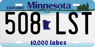 MN license plate 508LST