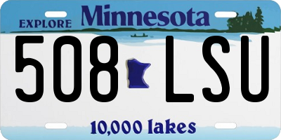 MN license plate 508LSU