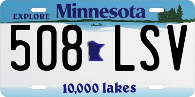 MN license plate 508LSV