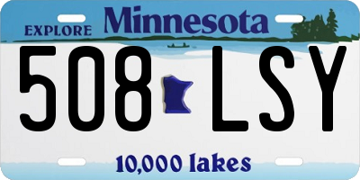 MN license plate 508LSY