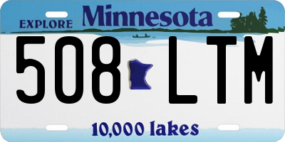 MN license plate 508LTM
