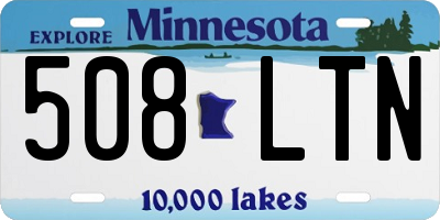 MN license plate 508LTN
