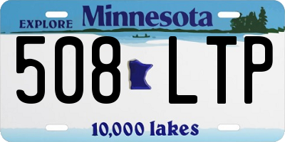 MN license plate 508LTP