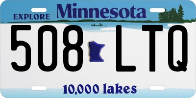 MN license plate 508LTQ