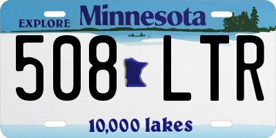 MN license plate 508LTR