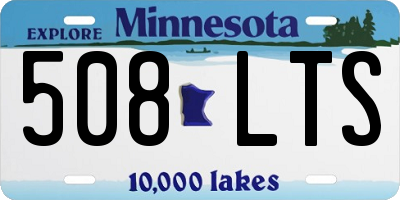 MN license plate 508LTS
