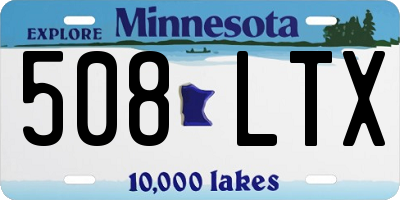 MN license plate 508LTX