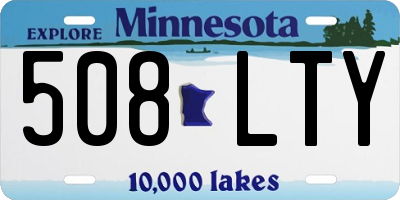 MN license plate 508LTY