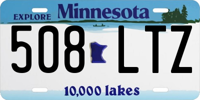 MN license plate 508LTZ